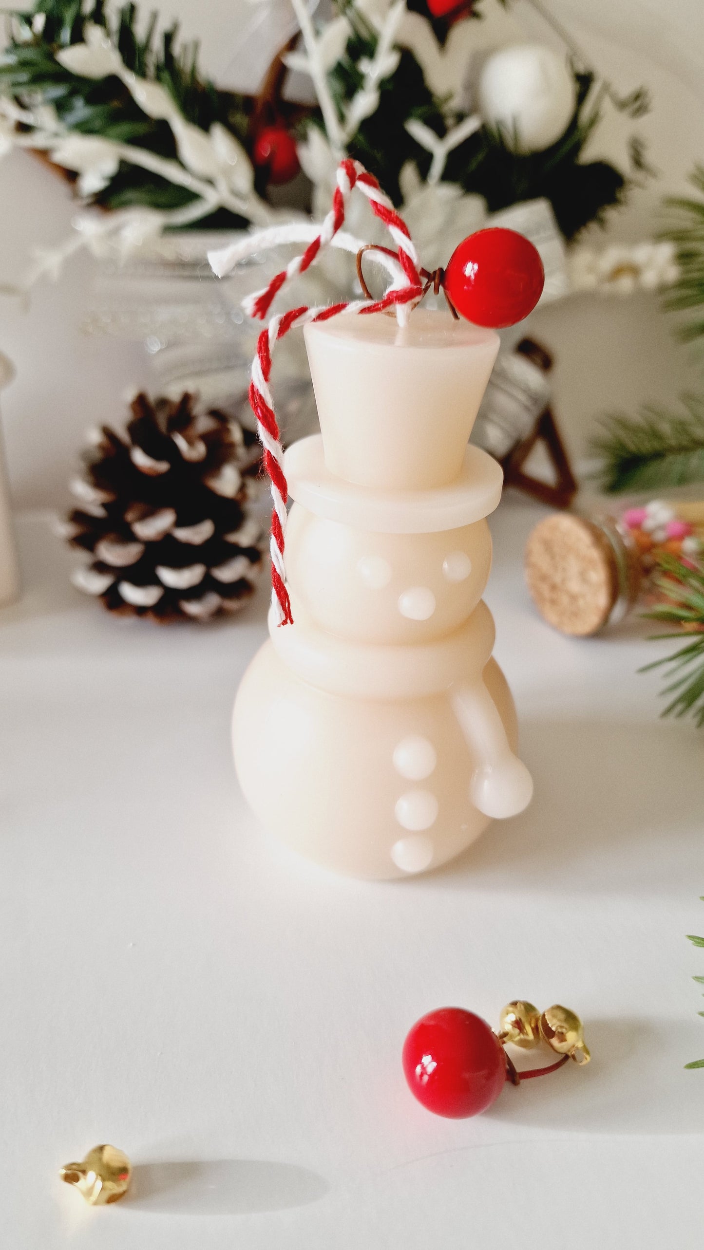 Bougie Bonhomme de neige Classique