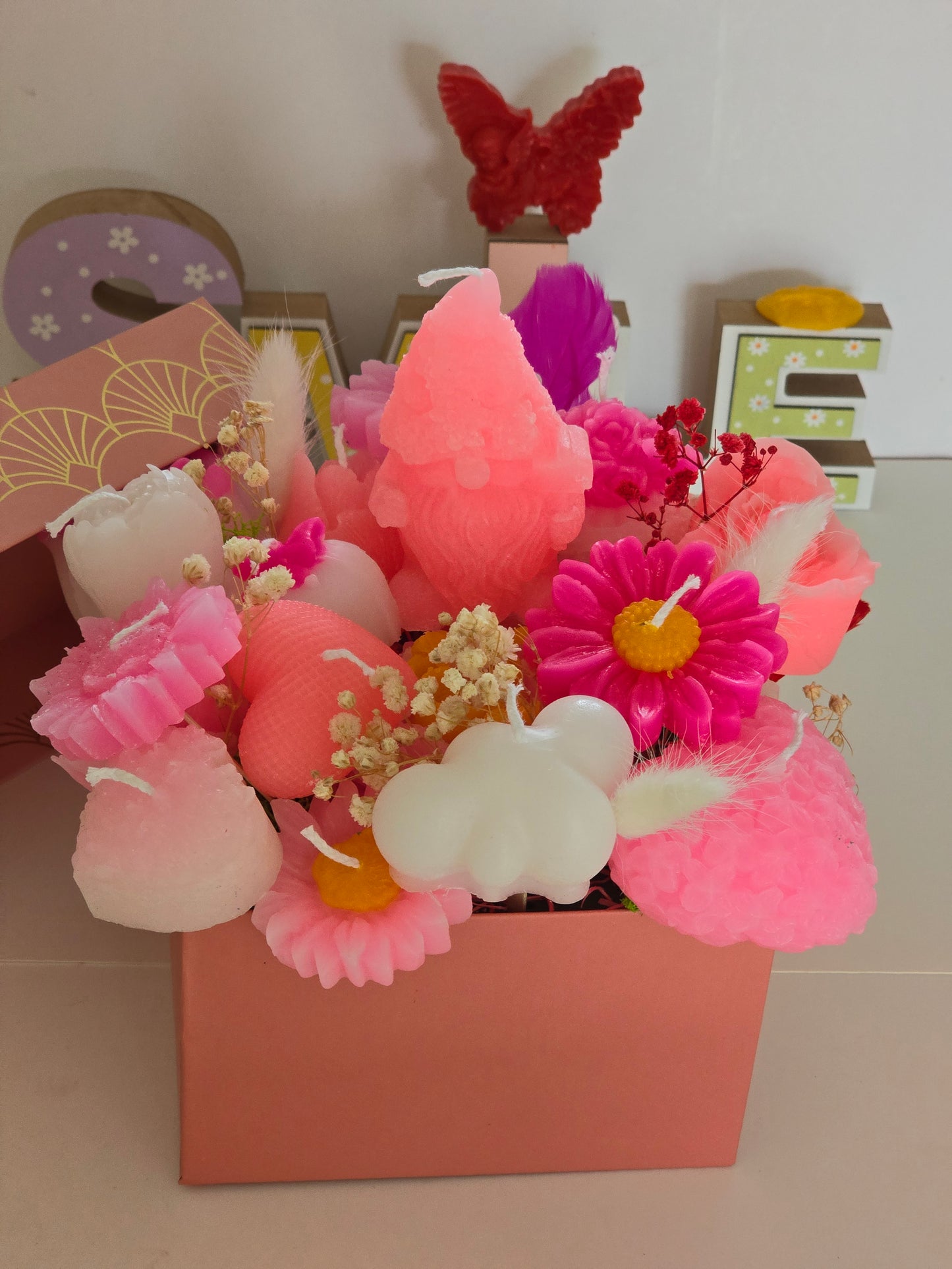 Bouquet de Bougies Gnome & Fleurs