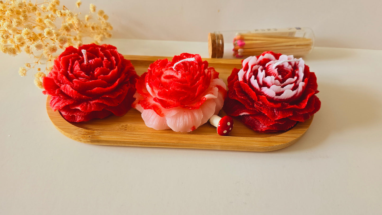 Plateau de Bougies Fleurs