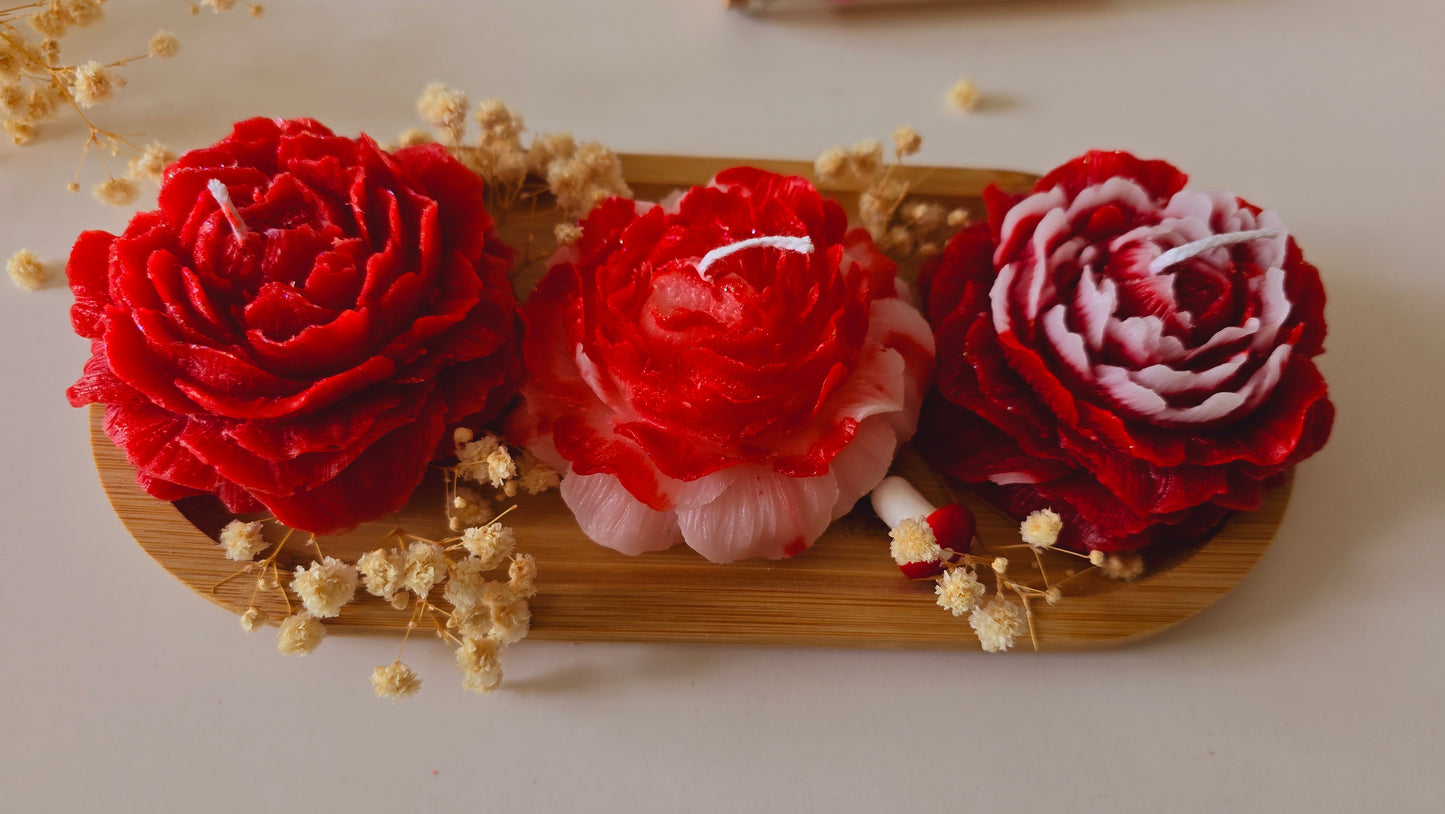 Plateau de Bougies Fleurs