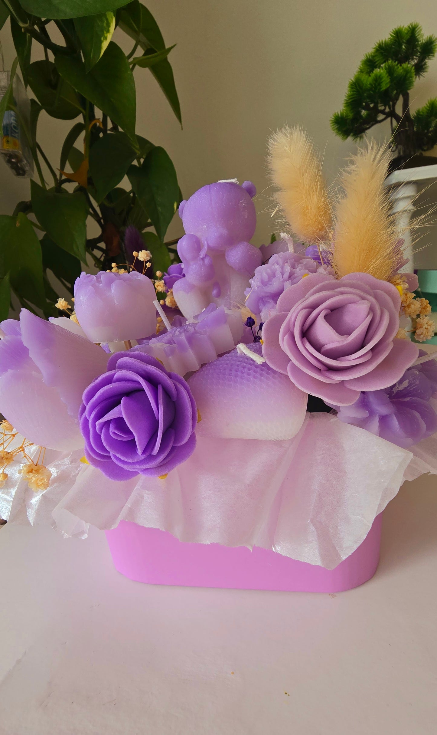 Bouquet de Bougies Ours Décoratif