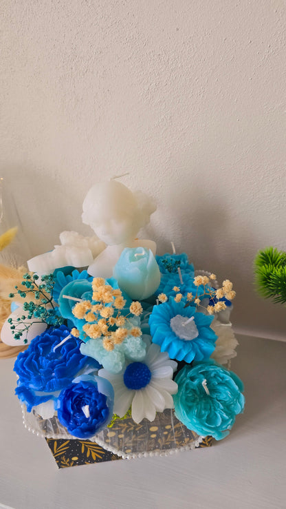 Bouquet de Bougies Buste & Fleurs