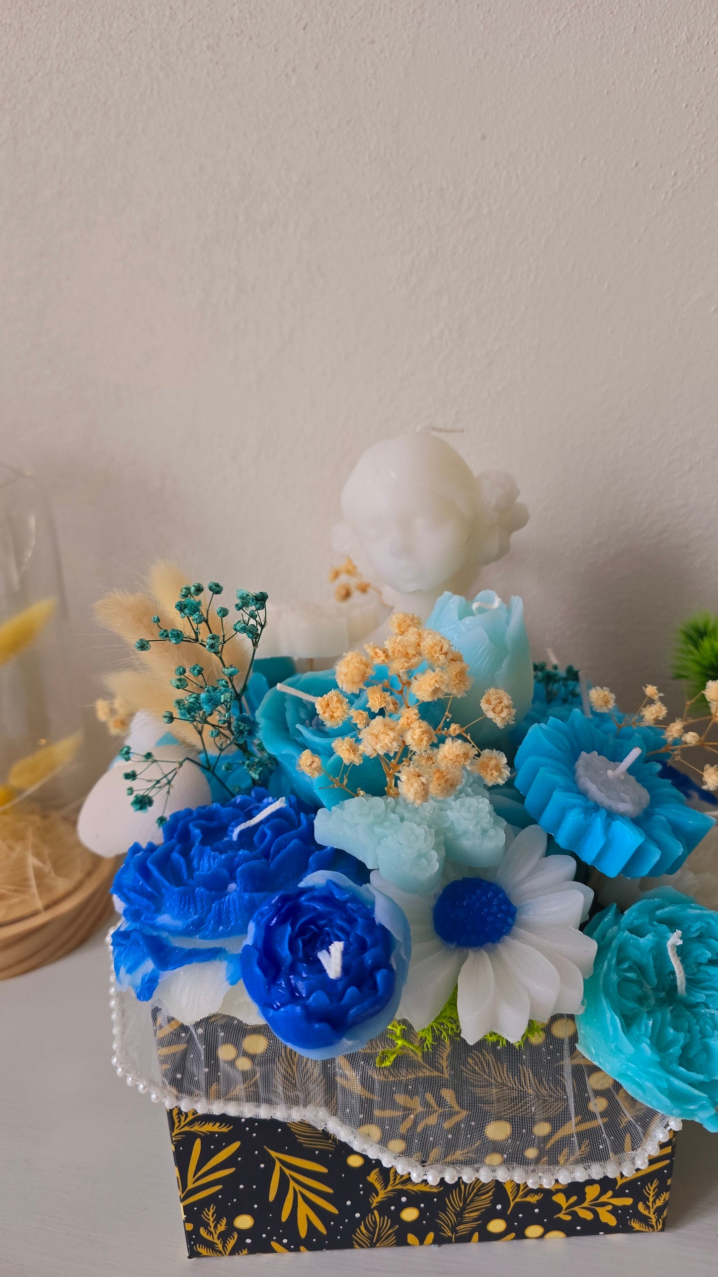 Bouquet de Bougies Buste & Fleurs