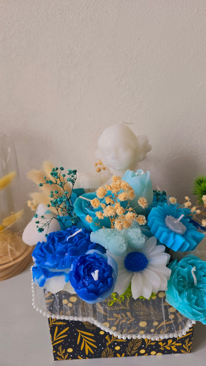Bouquet de Bougies Buste & Fleurs