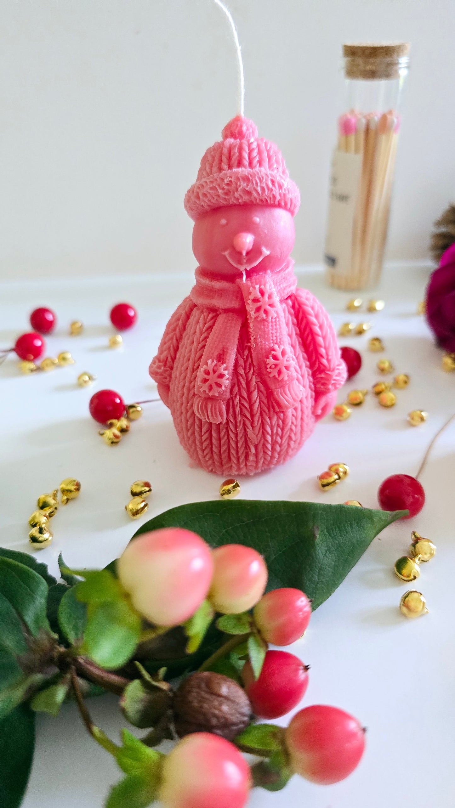 Bougie Bonhomme de neige