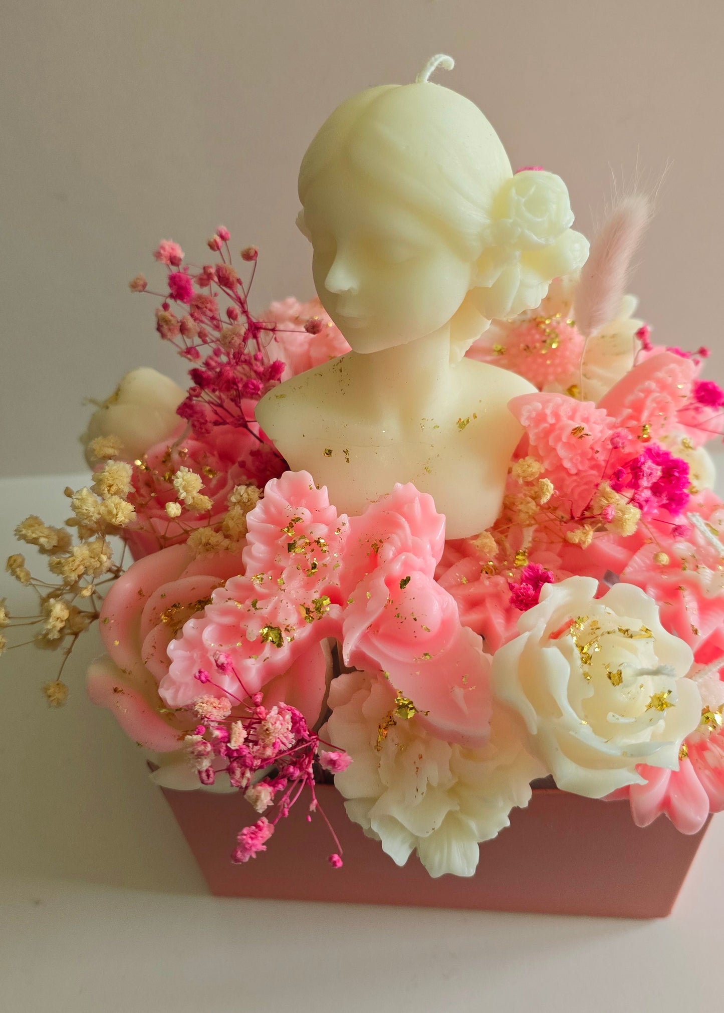 Bouquet de Bougies Buste Floral Classique