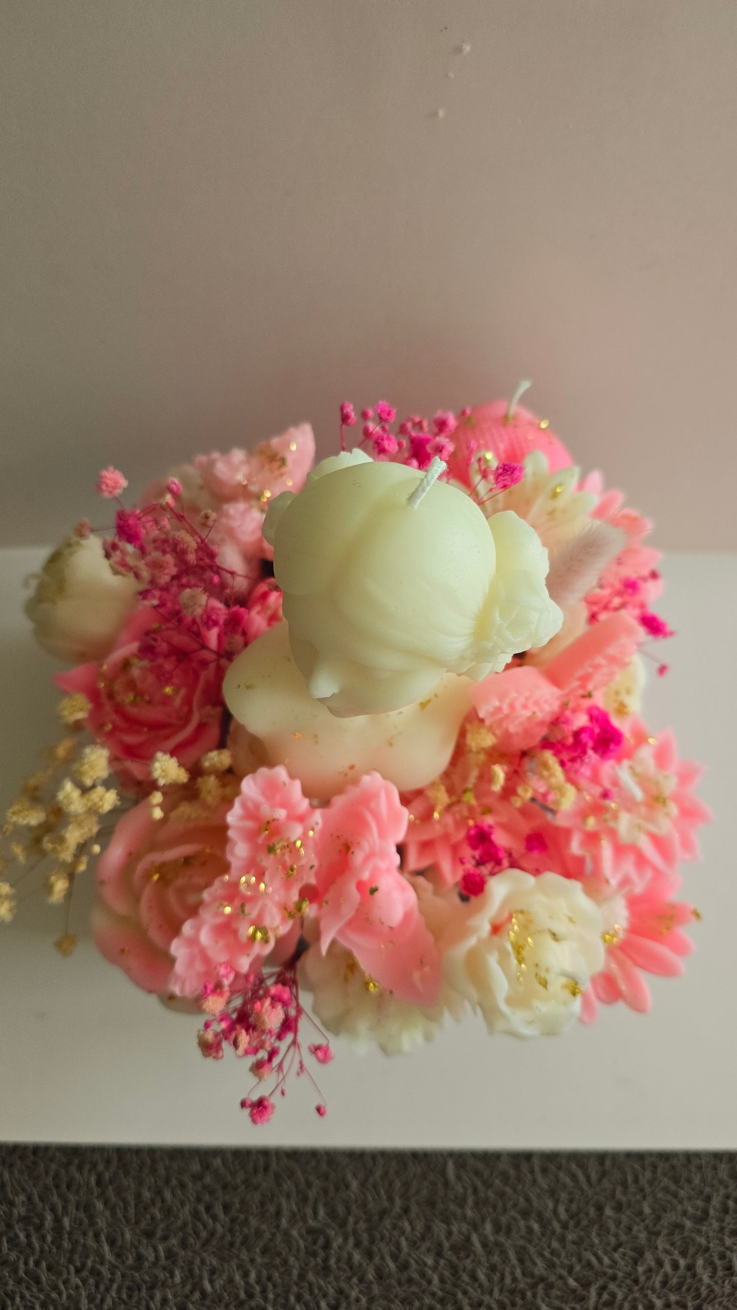 Bouquet de Bougies Buste Floral Classique