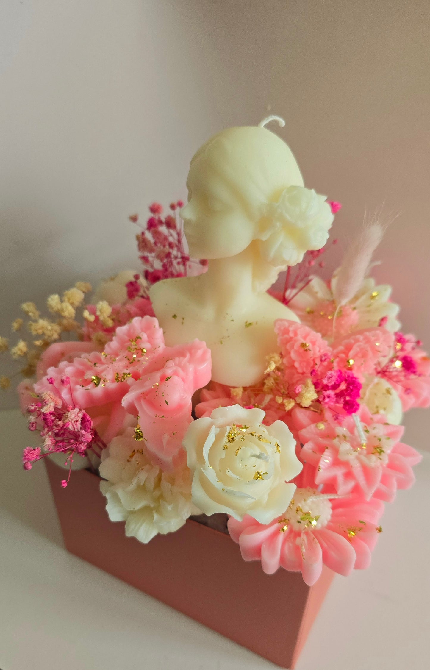 Bouquet de Bougies Buste Floral Classique