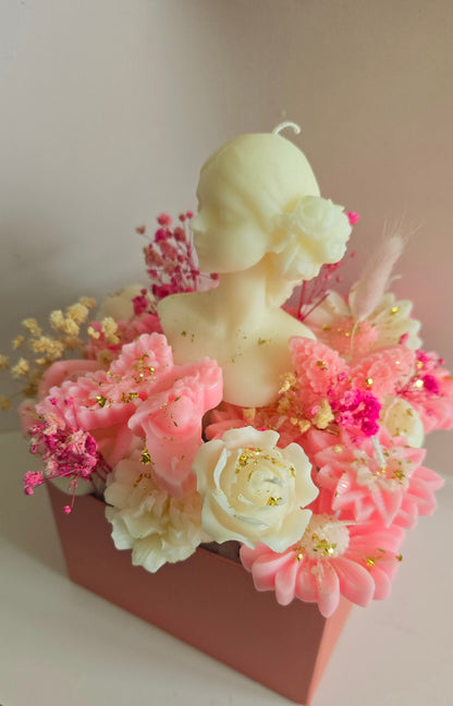 Bouquet de Bougies Buste Floral Classique