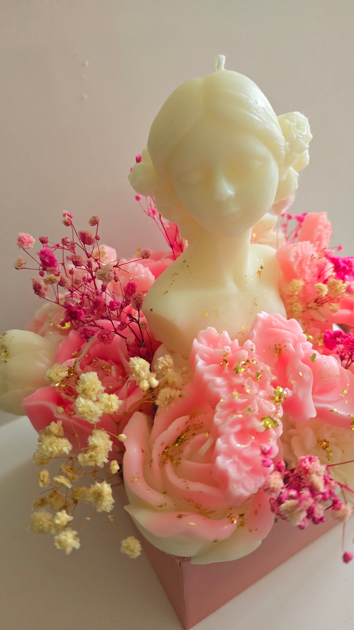 Bouquet de Bougies Buste Floral Classique