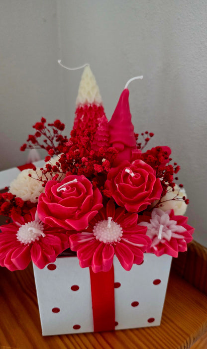 Bouquet de Bougies Sapin & Fleurs