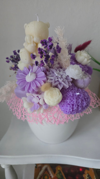 Bouquet de Bougies Ours Nature