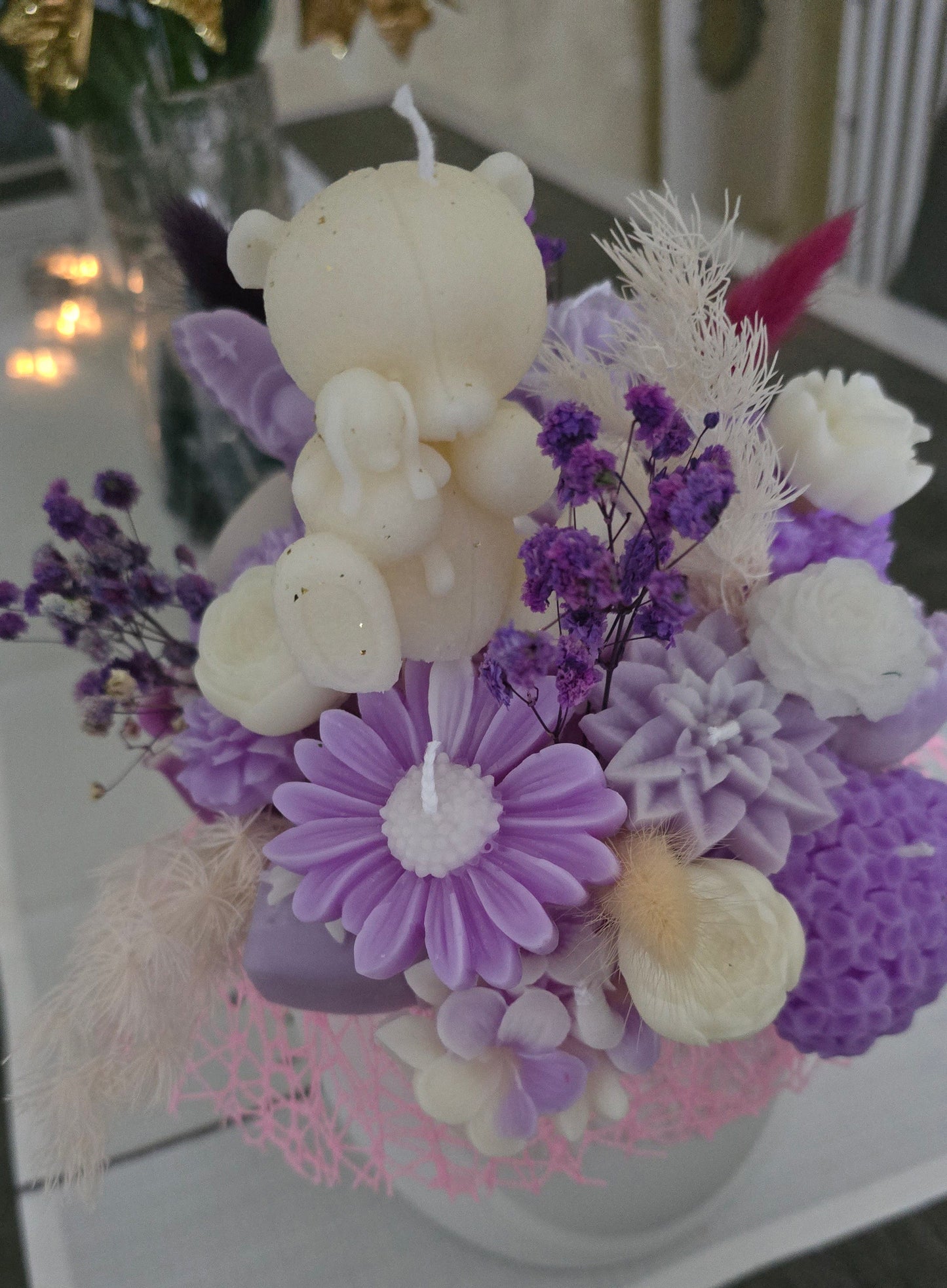 Bouquet de Bougies Ours Nature