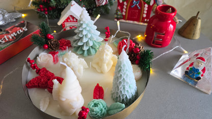 Plateau de Bougies de Noël