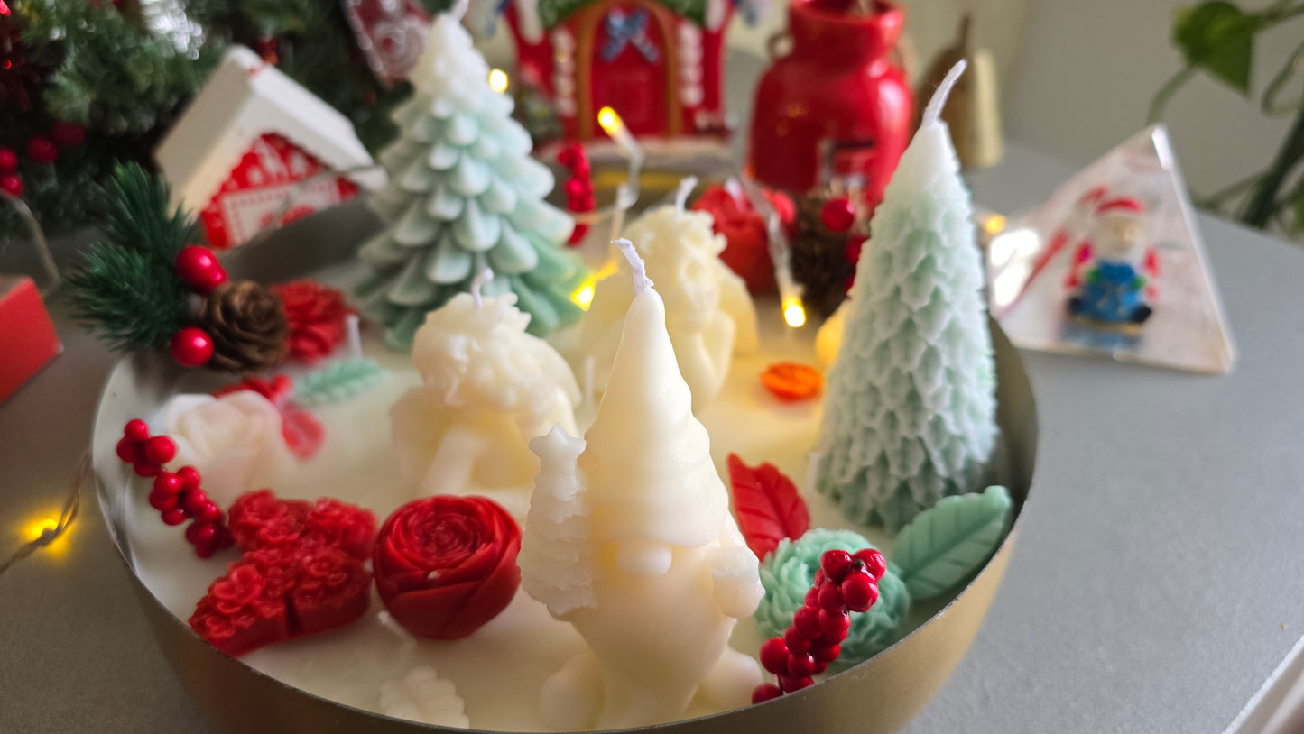 Plateau de Bougies de Noël