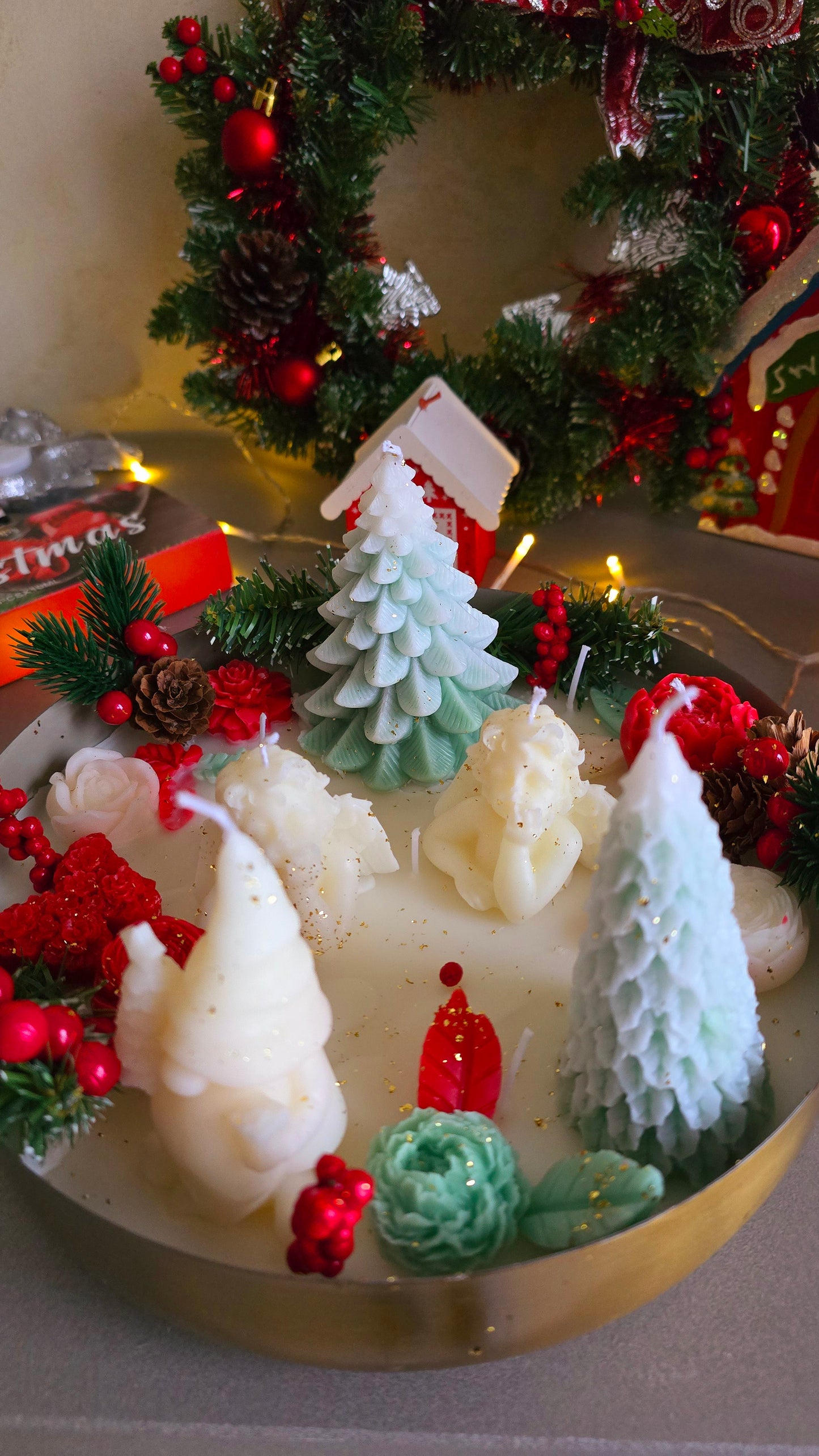 Plateau de Bougies de Noël