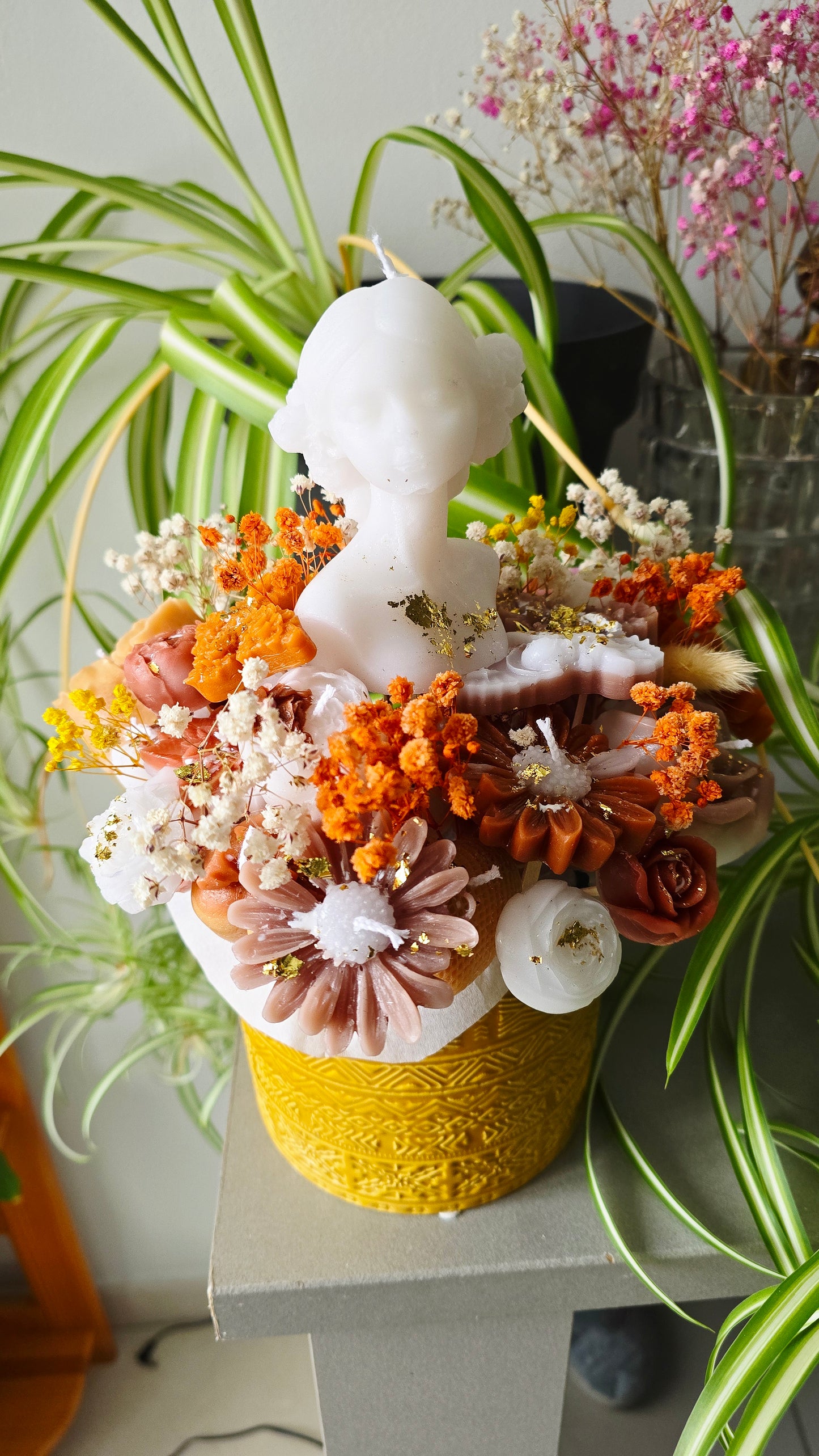 Bouquet de Bougies Buste Floral