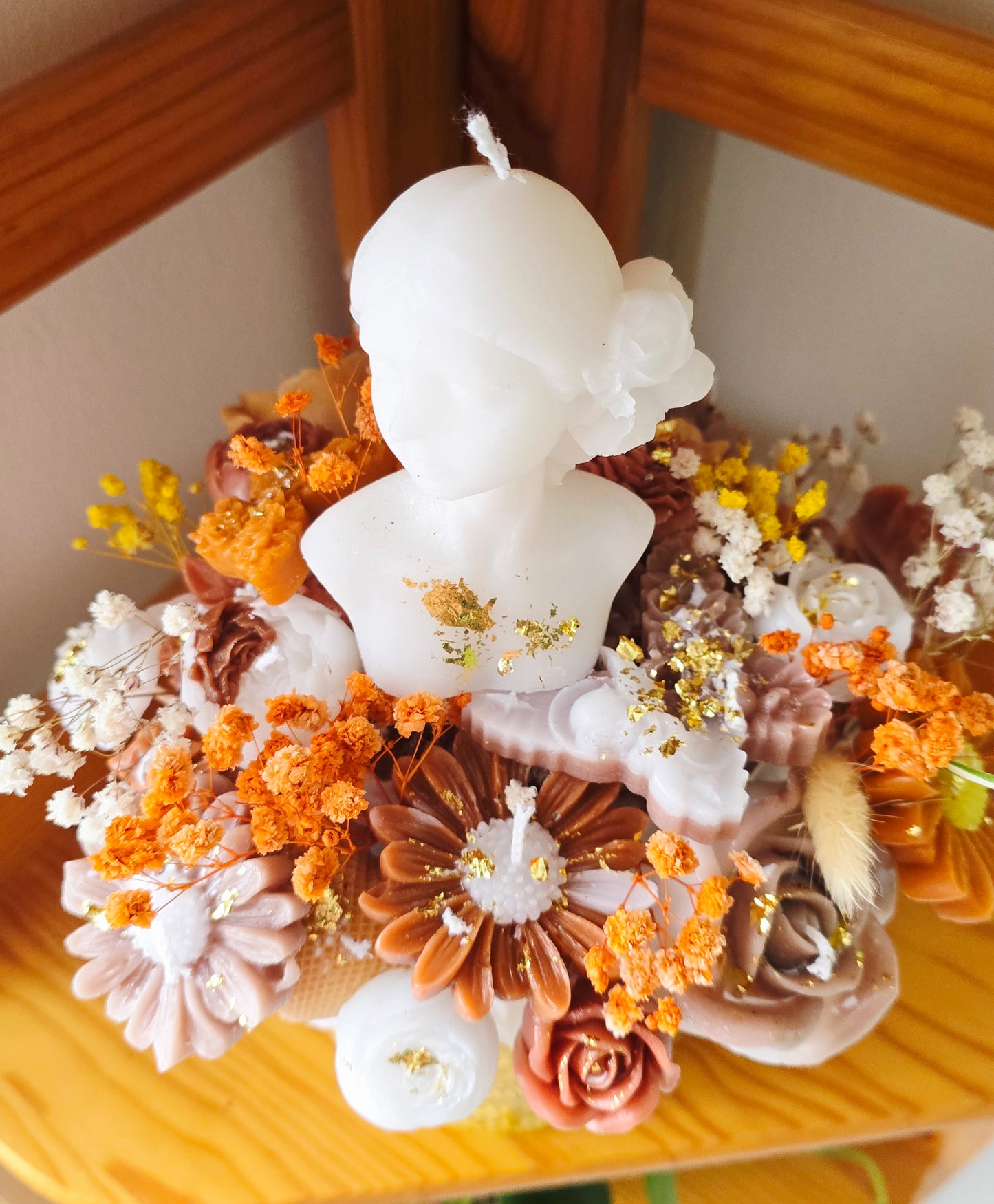 Bouquet de Bougies Buste Floral
