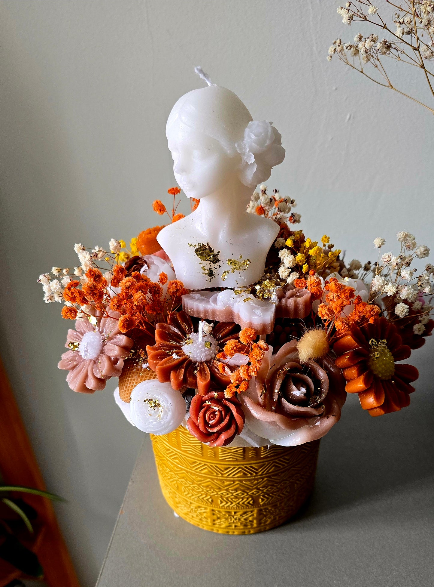 Bouquet de Bougies Buste Floral