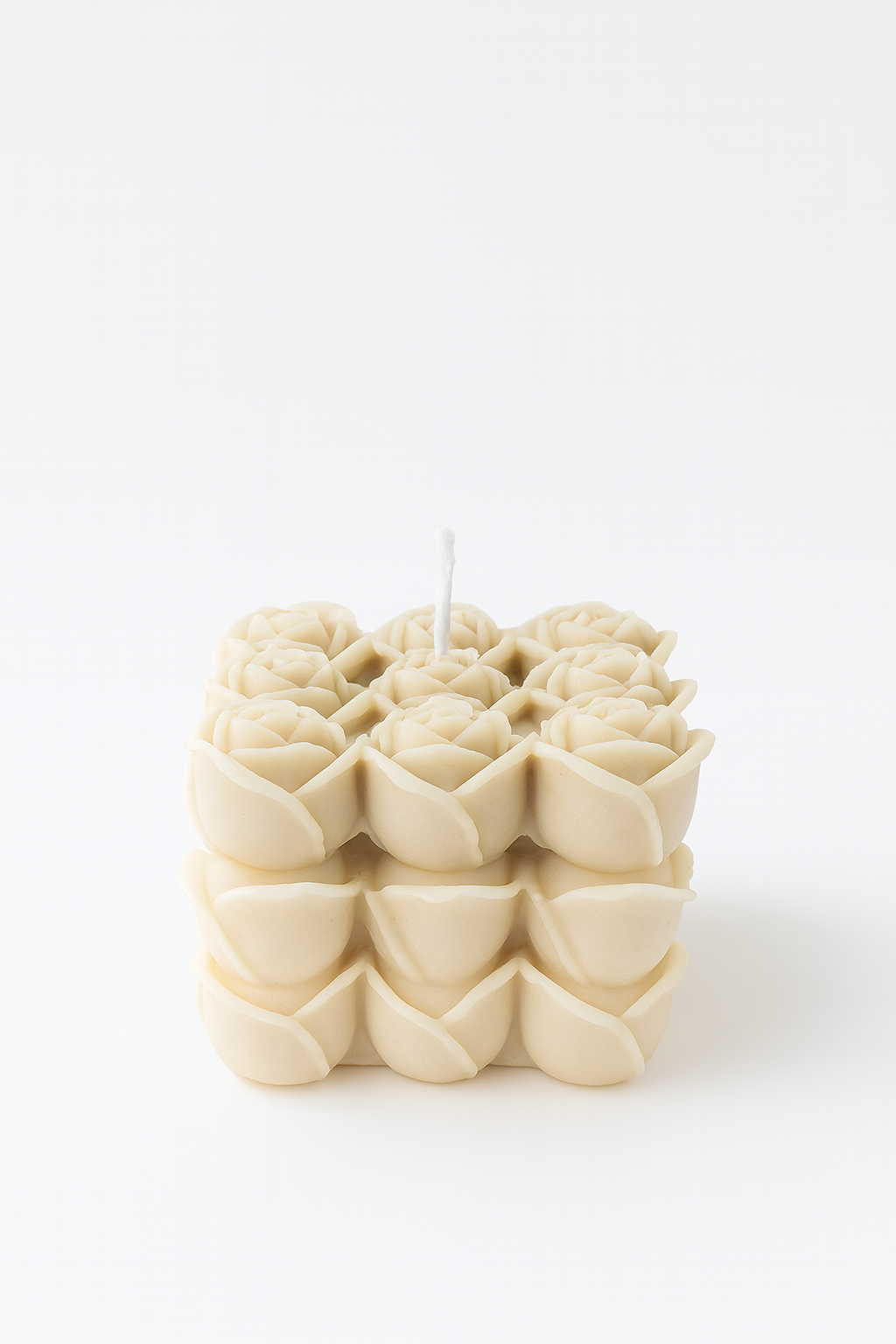 Bougie Carée De Roses