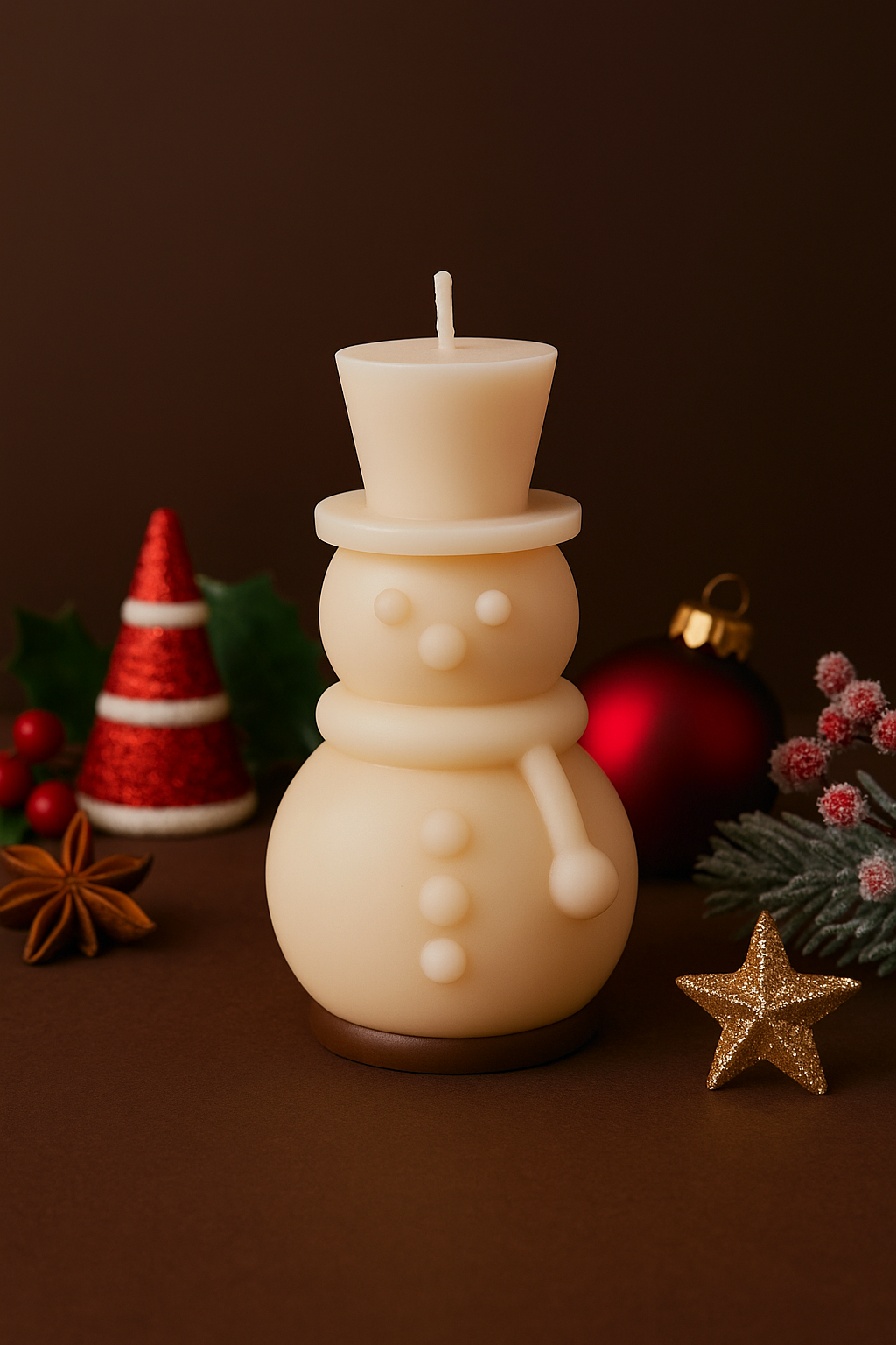 Bougie Bonhomme de neige Classique