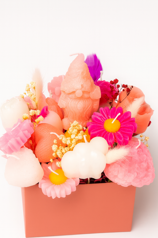 Bouquet de Bougies Gnome & Fleurs