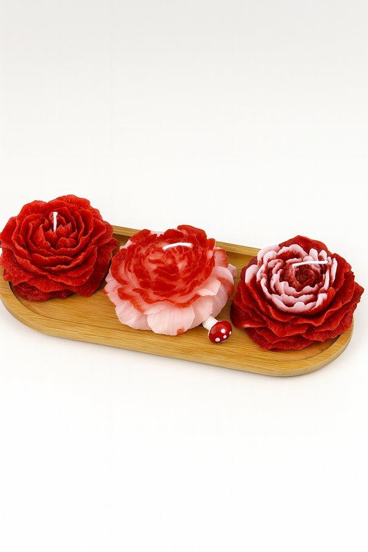 Plateau de Bougies Fleurs