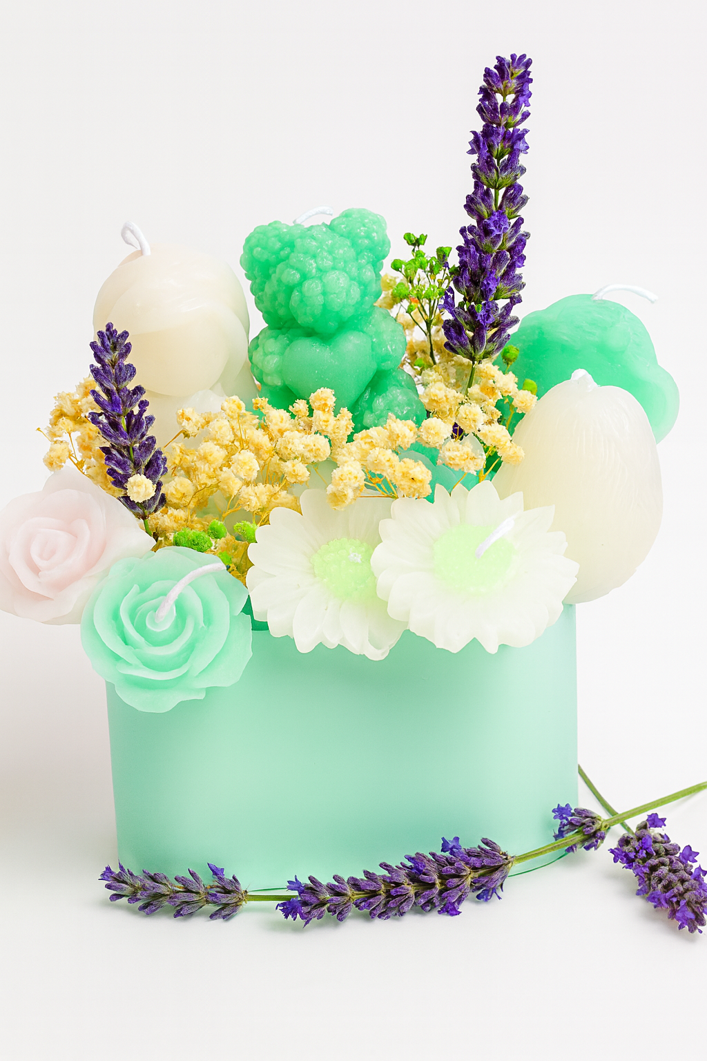 Bouquet de Bougies Ours Floral