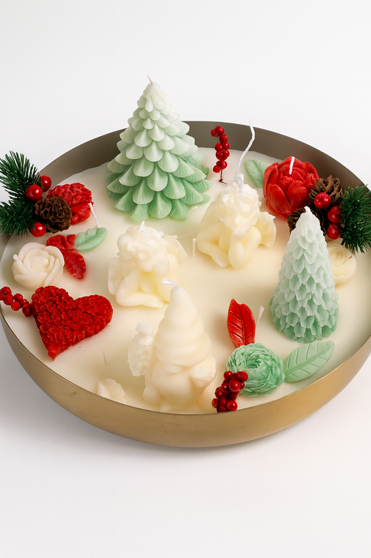 Plateau de Bougies de Noël