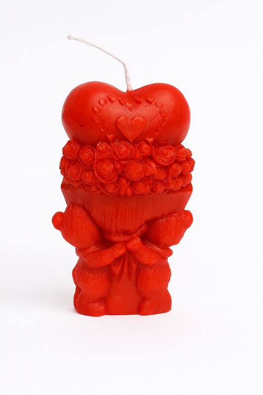 Bougie Cœur Fleuri