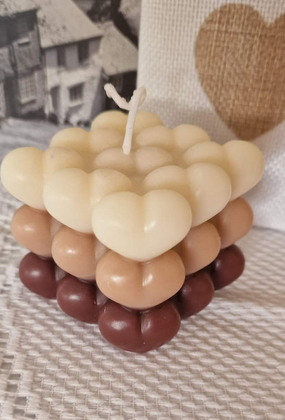 Bougie Carré de Coeurs